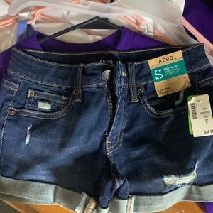 AERO brand-new low rise Shorty STRETCHY Jean shorts size 4  originally 48.50
